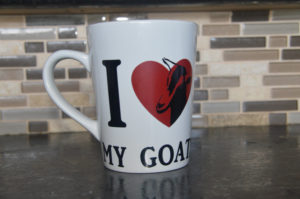 I Love My Goats: 12-oz. Porcelain Mug - Goat Theme Hand Made Coffee Mug
